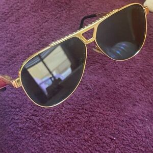 Louis Vuitton Unisex Gold Frame Sunglasses
